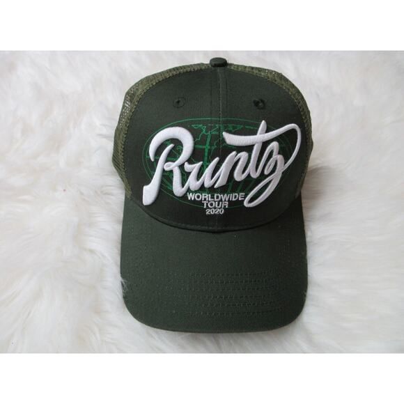 RUNTZ Worldwide Tour 2020 Men's Adjustable Snapback Mesh Trucker Hat Cap - MINT! - Picture 1 of 10